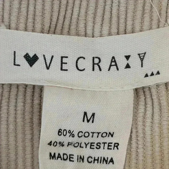 Love Crazy Corduroy Button Down Belted Long Sleeve Dress Tan Size M Winter Fall - Picture 6 of 11